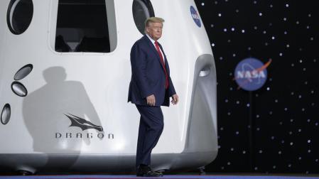 Donald Trump, en una visita anterior al Centro Espacial Kennedy de la NASA en Florida