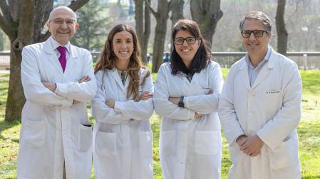 Miguel Ángel Martínez-González , María Barbería Latasa, Maira Bes Rastrollo, Miguel Ruíz-Canela, investigadores del Instituto Nutrición y Salud y autores del estudio