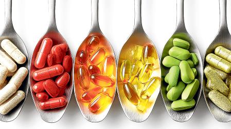 Varias cucharillas con suplementos