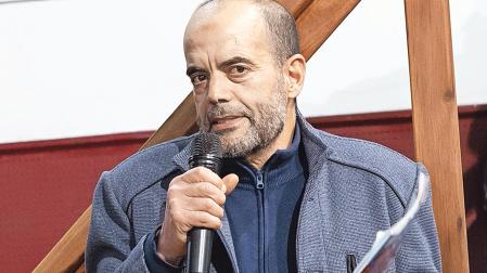 Abderrahmane Hammas, durante su intervención