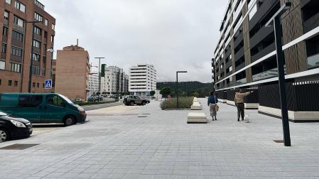 Imagen de la zona urbanizada en el sector Eulza en el límite con Cendea de Olza
