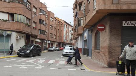 La calle Raimundo Lanas de Lodosa en una imagen de archivo.