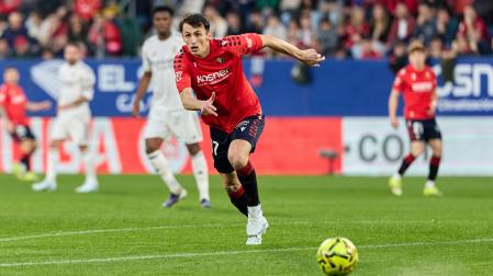 Ante Budimir durante el duelo contra el Real Madrid