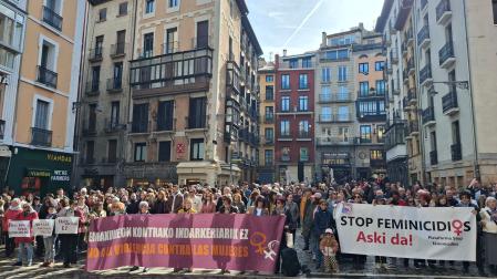 Concentración de este domingo en la plaza del Ayuntamiento de Pamplona