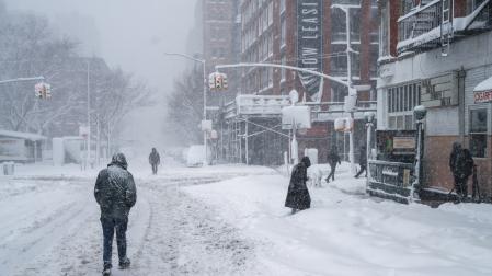 Las calles de Manhattan tras la peor tormenta de nieve en una década