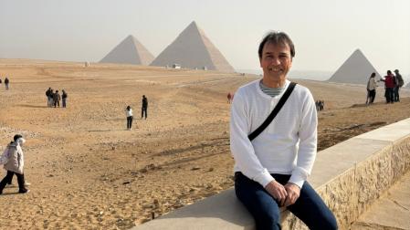 El entrenador navarro Imanol Arregui ha tenido la oportunidad de visitar Egipto en su experiencia como técnico en Kuwait