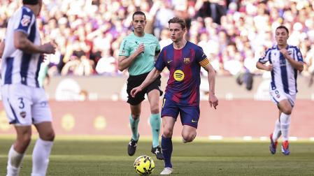 Frenkie De Jong durante el choque contra el Levante el pasado fin de semana en el Spotify Camp Nou