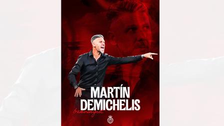Imagen publicada en redes sociales por el RCD Mallorca anunciando la llegada del técnico Martin Demichelis