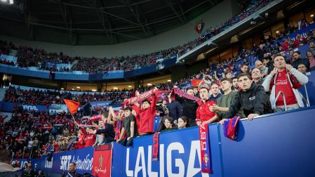 Imagen de la grada de El Sadar durante el Osasuna-Real Madrid el pasado sábado.