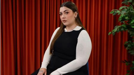 María Pilar Robles, conocida artísticamente como Lapili, durante la entrevista concedida a la Agencia EFE
