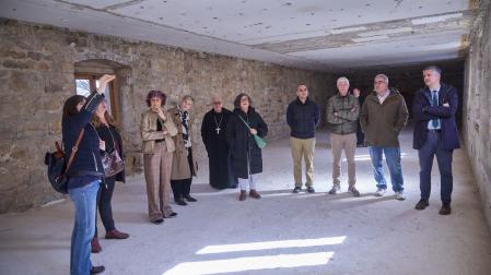 Estado de la antigua hospedería de Leyre tras la fase de derribos