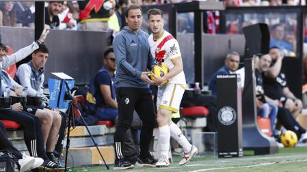 Arrasate, en el último partido que disputó en Vallecas como técnico de Osasuna