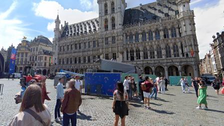 Turistas en Bruselas