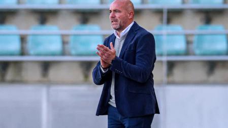 Walter Pandiani durante un partido del Palencia CF