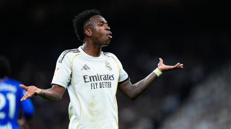 Vinícius Junior protesta durante el encuentro contra el Getafe