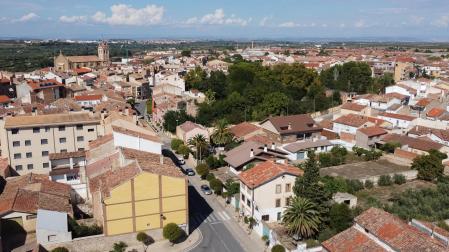 Vista aérea del casco urbano de Cintruénigo, localidad natal de la joven Sara Jiménez Jiménez