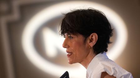 La ministra de Inclusión, Seguridad Social y Migraciones, Elma Saiz participa este jueves en el desayuno del Fórum Europa celebrado en Madrid