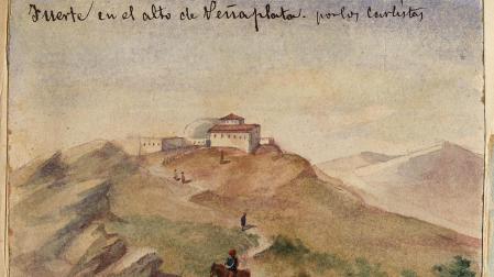 Una de las piezas de la exposición, 'Fuerte en el alto de Peñaplata'