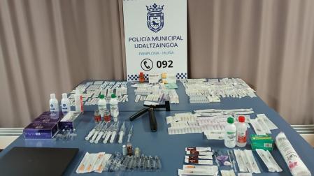 Imagen del material incautado en la operación