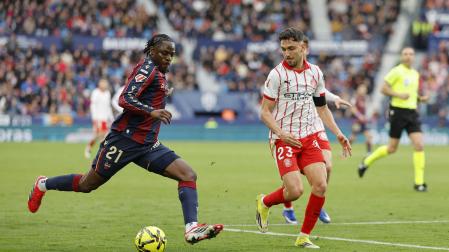 El partido de LaLiga entre el Levante y el Girona, el 07/03 en el estadio Ciutat de Valencia.