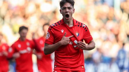 Asier Bonel, delantero de Osasuna Promesas, anotó el 0-1 ante la Ponferradina