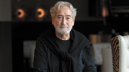 El músico Jordi Savall, fotografiado este sábado en Pamplona