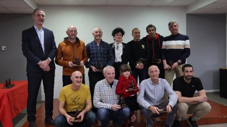 Los bomberos homenajeados durante este domingo por la mañana