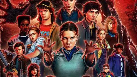 Una imagen con personajes de 'Strangers Things'