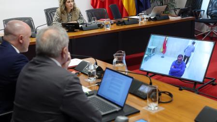 Comparecencia de Koldo García por videoconferencia en el Parlamento de Navarra