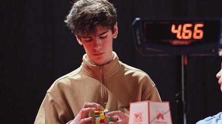 Mikel Manterola, ayer, en un momento de la competición. Se proclamó campeón  del Iruña Open
