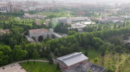 Vista aérea del campus de la Universidad de Navarra