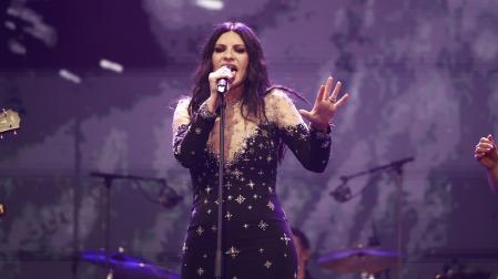 Laura Pausini, durante la gala de la 30º edición de los Premios Dial, en Santa Cruz de Tenerife