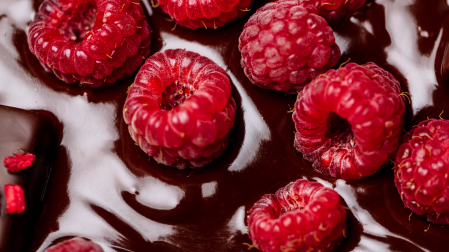 Frambuesas con chocolate