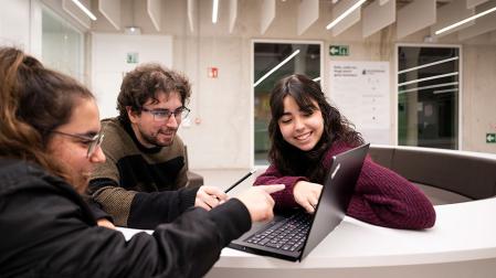 Estudiantes, en la UPNA.