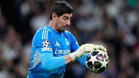 Thibaut Courtois, en el partido ante el Manchester City