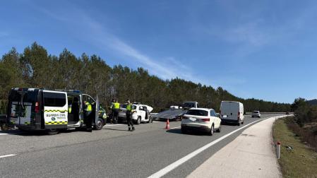 Herido al salirse de la vía en la AP-15 cerca de Sarasate