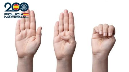 Gesto para pedir ayuda en una situación de riesgo por violencia de género