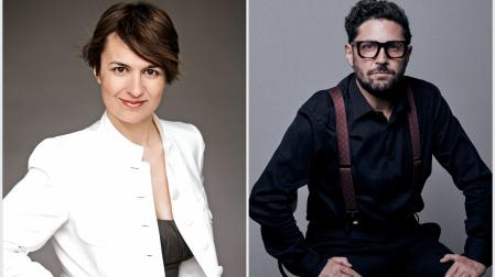 La mezzo Maite Beaumont y el director de orquesta Aarón Zapico