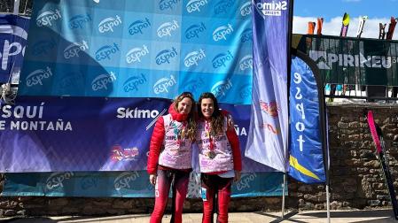Andrea Zarranz y Uxue Loizu, con su oro nacional tras imponerse en el Campeonato de España por equipos
