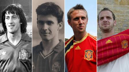 Enrique Martín Monreal, Cuco Ziganda, Nacho Monreal y Roberto Soldado