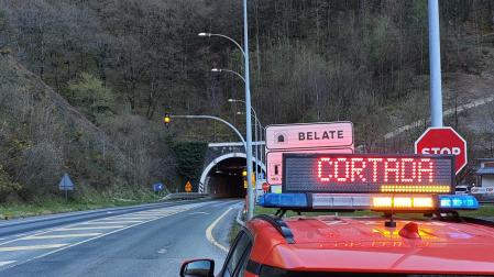 Aviso de corte en los túneles de Belate