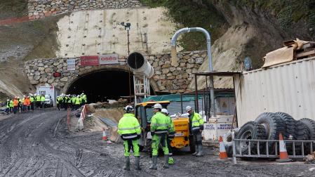 obras del nuevo túnel de Belate.