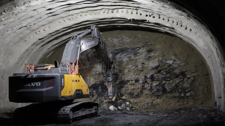 obras del nuevo túnel de Belate.