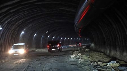 Foto de la visita de autoridades a las obras del nuevo túnel de Belate