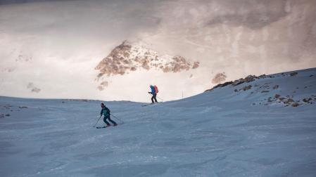 Esquiadores en la estación de Vallter, en Girona