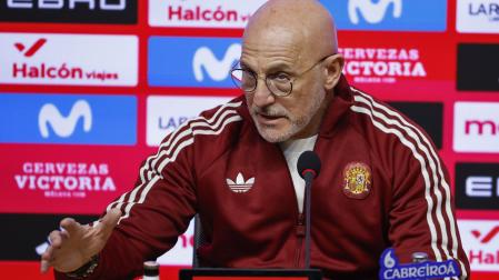 Luis de la Fuente, este lunes en la rueda de prensa