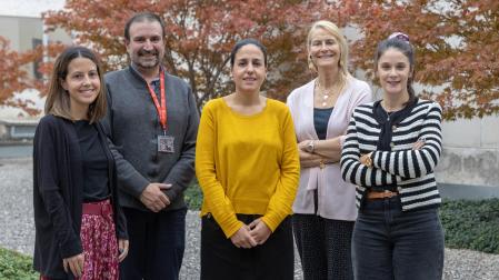 De izquierda a derecha, las investigadoras Estela López Nicolás, Martín Martínez Villar, Olga Lizasoain Rumeu y Araceli Arellano Torres
