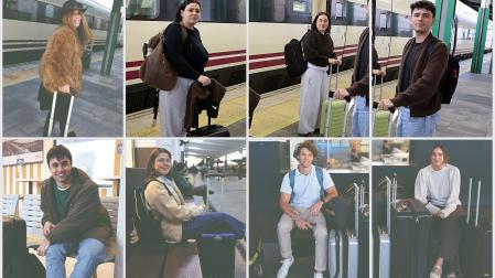 En la fila superior, de izda. a dcha., Marta Garraus, Lucía Riera, Arrate Vicuña y Lucas Vicuña. En la fila inferior, de izda. a dcha., Álvaro Gómez, Irati Huarte, Dante y Constanza