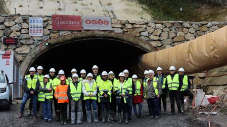 Visita de autoridades a las obras del túnel de Belate el 27 de marzo