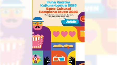Cartel de la iniciativa del bono cultural Pamplona Joven